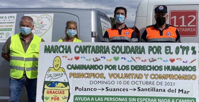 La marcha solidaria por el 0,77% continuará en Polanco, Suances y Santillana del Mar