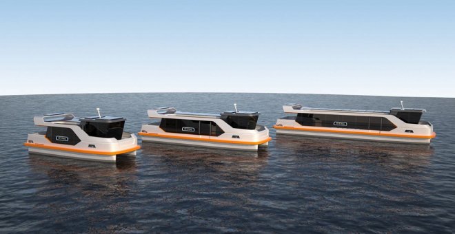 Este concepto de ferry modular eléctrico tiene una autonomía de hasta 14 horas