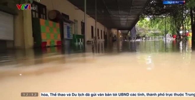 Inundaciones en Vietnam por la tormenta Dianmu