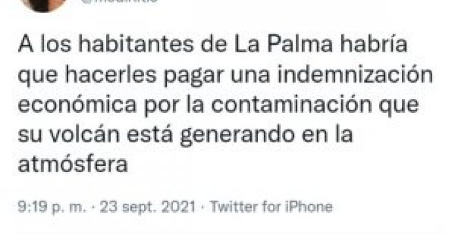 Bulocracia - El polémico tuit que pide que los palmeros paguen una indemnización por "su volcán"