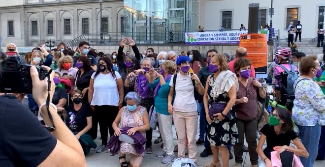 Concentración en Madrid por el aborto libre y la educación sexual