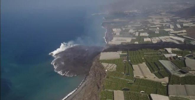 El delta de La Palma ocupa ya 17,2 hectáreas... y creciendo