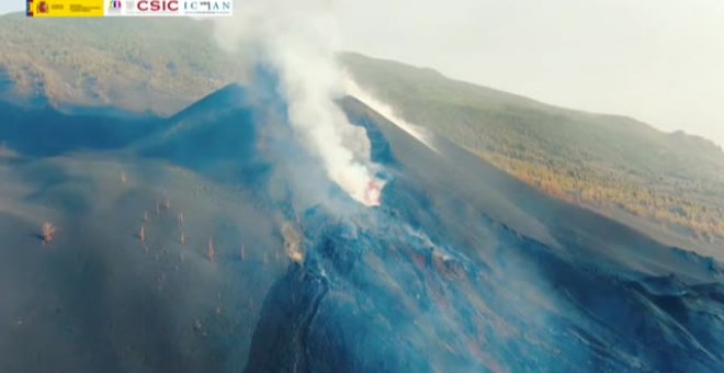 Los drones del CSIC capturan las imágenes más espectaculares de la erupción de Cumbre Vieja