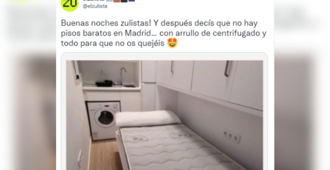 "Me tumbo ahí y tengo que meter los pies en la lavadora": indignación por un nuevo 'zulo' que cuesta 500 euros mensuales