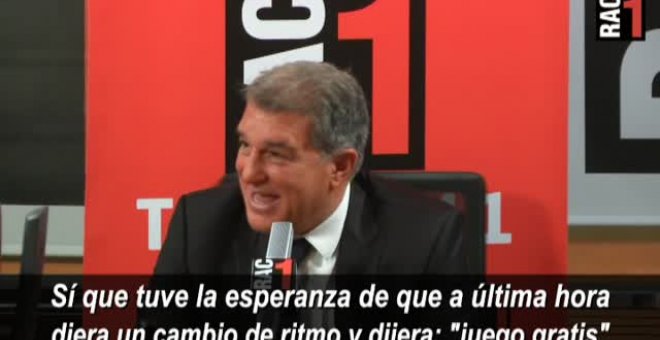 Joan Laporta afirma que tenía la esperanza de que Messi aceptase jugar gratis