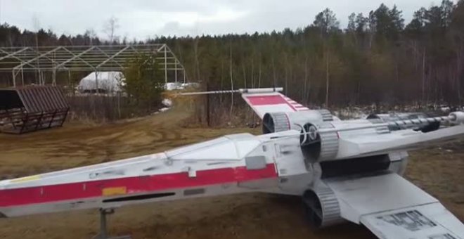 Un aficionado de Star Wars ruso se fabrica su propio X Wing a escala real