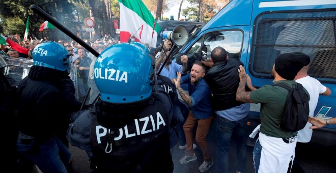 Detienen a los dos líderes fascistas de la 'Forza Nuova' italiana por el asalto a la sede del principal sindicato del país