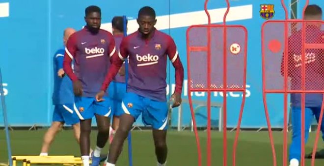 El Barça prepara su partido ante el Valencia