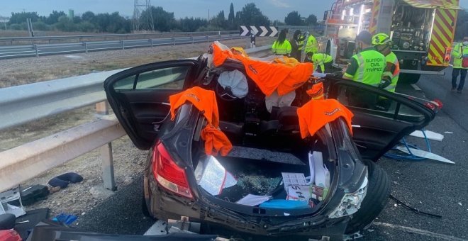 Un turismo que circulaba en sentido contrario provoca un accidente múltiple con cinco heridos en la A-42