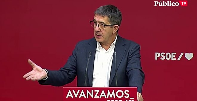 Patxi López (PSOE), sobre las palabras de Arnaldo Otegi: "Valoramos positivamente este reconocimiento"