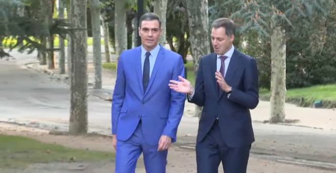 Sánchez recibe al primer ministro belga en Moncloa