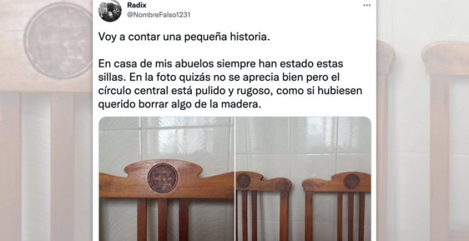 El misterio de un bisabuelo y las iniciales borradas de una silla que esconden una historia sobre la represión franquista