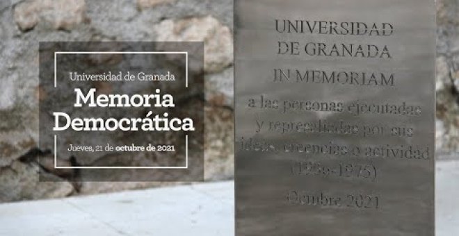 Acto de Memoria Democrática en la Universidad de Granada