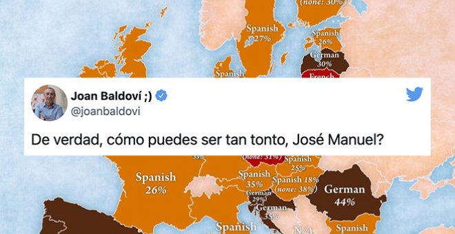 José Manuel Soto dice que el español se margina en España y Baldoví le pregunta: "¿Cómo puedes ser tan tonto?"