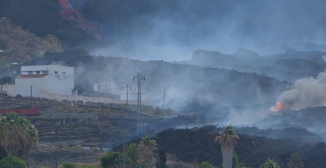 La evolución de la colada mantiene en vilo al barrio palmero de La Laguna