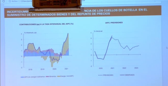 El Banco de España apunta a una "revisión significativa a la baja del crecimiento"