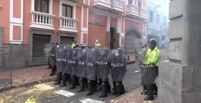 Decenas de detenidos en las protestas sociales en Ecuador