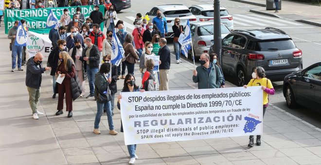 Huelga de interinos de la enseñanza, sanidad y administración pública