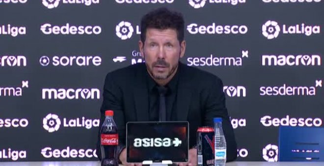 Simeone: "No nos podemos excusar en las decisiones del árbitro"