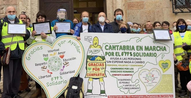 La Marcha Solidaria por el 0,77% recoge 2.542 kilos de alimentos