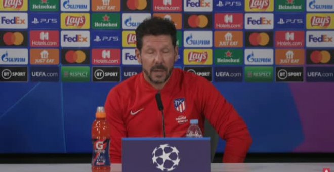 Simeone: "No opino sobre como juegan otros equipos, tengo un código que respetar"