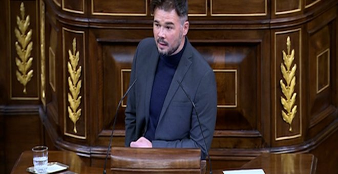 Rufián: "15 minutos, a eso estuvo ERC de presentar una enmienda a los presupuestos"