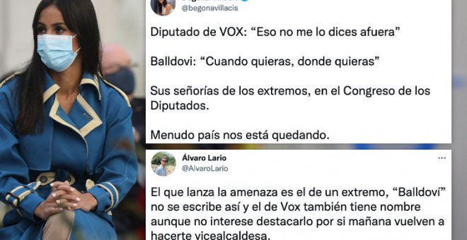 "Equiparando al que amenaza con el amenazado": críticas a Villacís por su comentario sobre Baldoví y el diputado que le desafió