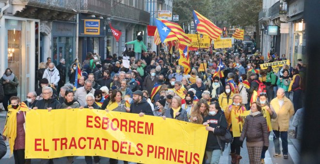 Una manifestació demana a Perpinyà que "s'esborrin les fronteres" en la Diada de la Catalunya del Nord