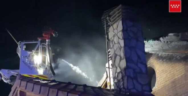 Se incendia una vivienda en Torrelaguna (Madrid)