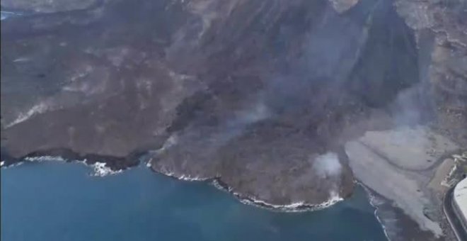 Las dos fajanas del volcán de La Palma se han unido