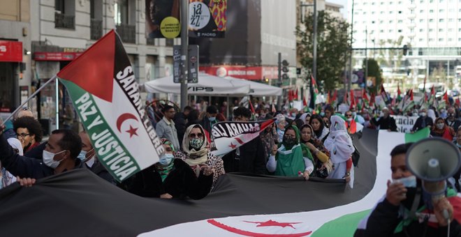Un año más, una marcha en Madrid reivindica acción en el Sáhara Occidental: "Paz justa ya”