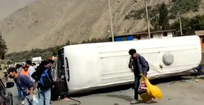 Trágico accidente múltiple en Perú