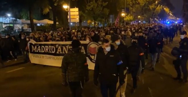 Manifestación antifascista desde Vallecas en el aniversario de la muerte de Franco