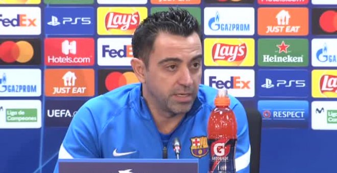 Xavi Hernández sobre el partido contra el Benfica: "Es una oportunidad para estar en octavos"