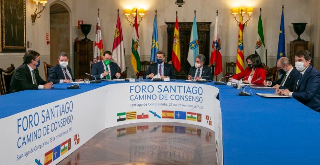 Financiación y despoblación centran el acuerdo de los presidentes autonómicos reunidos en Santiago