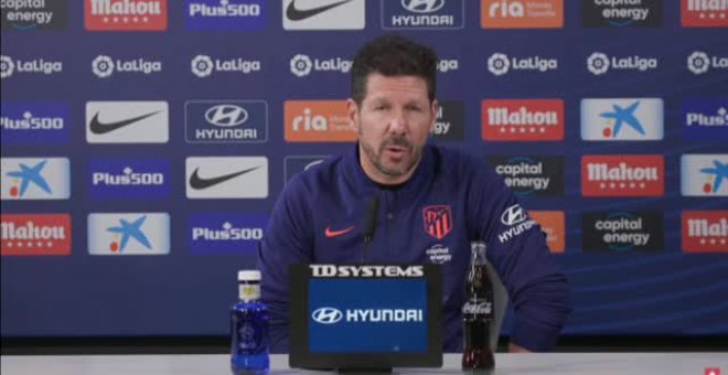 Simeone: "Hoy en Liga estamos en una situación entusiasmante para mi gusto"