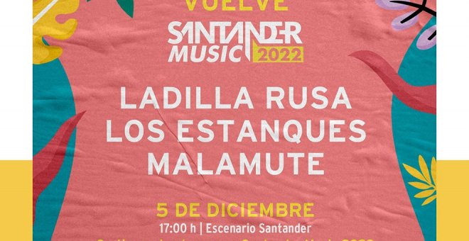 Malamute, Los Estanques y Ladilla Rusa actúan el domingo en Escenario Santander