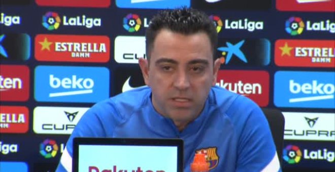 Xavi sobre Dembélé: "Un jugador que tiene contrato, entiendo que tiene que jugar"