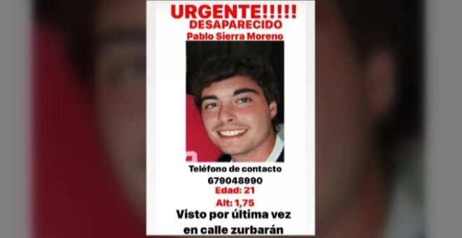 Continúa la búsqueda de Pablo Sierra, el estudiante de Medicina desaparecido en Badajoz hace cinco días