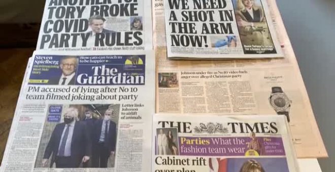 La prensa británica carga contra Boris Johnson por una presunta fiesta en Downing Street en plena pandemia