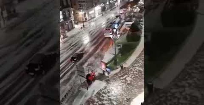 Riadas de agua y granizo por el centro de Santander