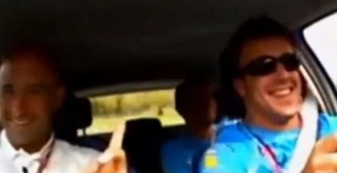 "Es el padre de Twitter": cachondeo con un vídeo falso de Fernando Alonso como ladrón de jamones, langostinos y cigalas