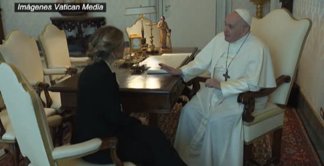 Yolanda Díaz tras su encuentro con el papa: "Ha sido muy emocionante"