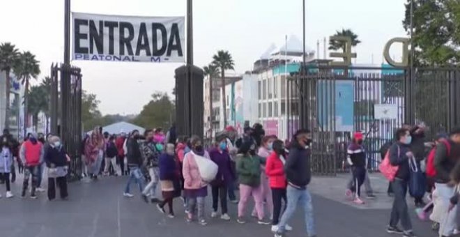 Peregrinación de fieles para ver a la Virgen de Guadalupe en México
