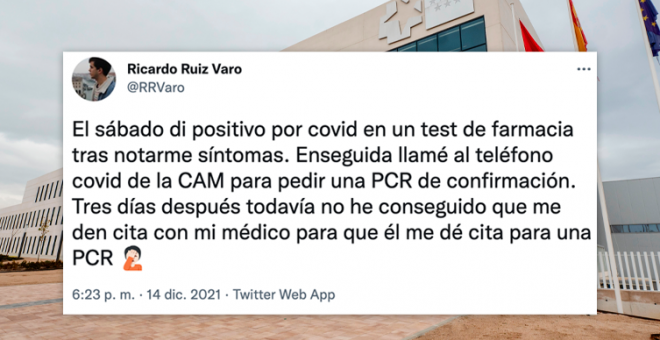El hilo de un tuitero relatando su odisea para hacerse un test de coronavirus en Madrid