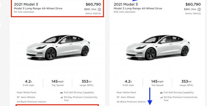 Escándalo en Tesla: está vendiendo coches nuevos en 2021 con baterías de 2017