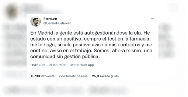 "En Madrid la gente está autogestionándose": críticas a Ayuso por la falta de dirección ante la sexta ola