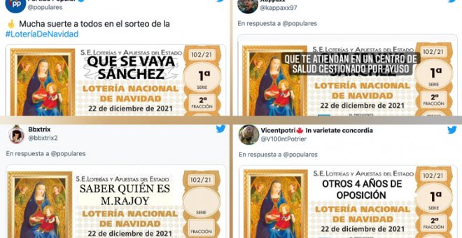 El PP bromea con la Lotería de Navidad y Pedro Sánchez, pero la chanza se les vuelve en contra