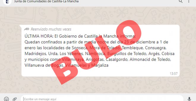 No, Sanidad no ha decretado el confinamiento de ningún municipio de Castilla-La Mancha para Navidad