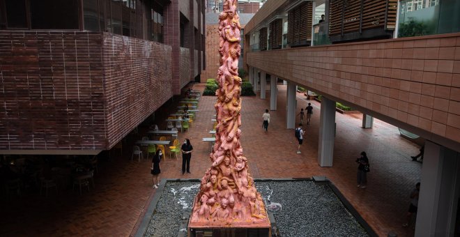 La Universidad de Hong Kong desmantela la estatua que honraba a los fallecidos de la manifestación de Tiananmen